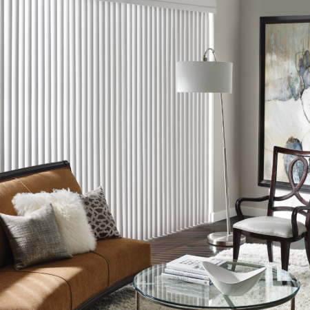 Vertical Blinds in Living Room