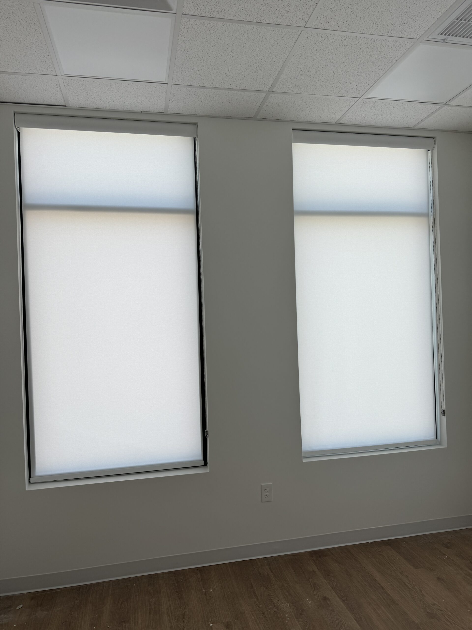 Roller Shades installed in Venice business - interior view